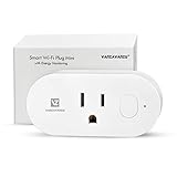 Smart Plug Wifi Mini - VANZAVANZU Smart Outlet Socket with Energy Monitor, 16A for Larger Appliances, App Control from Anywhere, Works with Alexa Echo, Google Home and IFTTT (1 Pack, Oval)