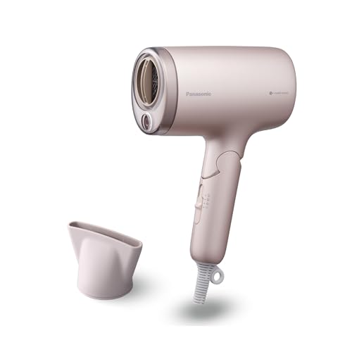 Panasonic EH-NA7M-P825 nanoe Haartrockner für glänzendes Haar, faltbares Design, Schnelltrocknen, Konzentrator-Aufsatz, 1600 W, Hellrosa