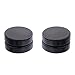 MJartoria Round Black Acrylic Magnetic Clip On Stud Earrings (Black, 11mm x 3mm)