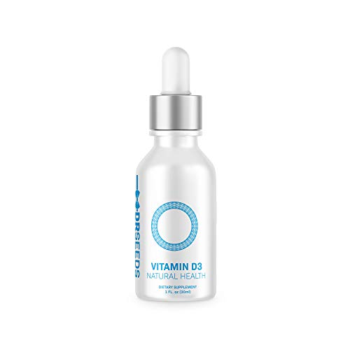 Vitamin D3 Drops 1000 IU, 30mL by Dr. Seeds - Clean Pure Ingredient Formula for Easy D3 Dose - Fast, Effective Dropper for D3 Immune System & Support Boost - 100% Money Back