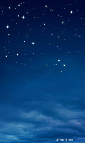 PHSFUBEL Seamless Wrinkle-free Polyester Washable Strar Night Background Sky Backdrop Fashion Photography Photo Backdrop 100x150cm