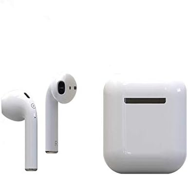 Bluetooth Headset 5.0, Apple Wireless Headset with Microphone Stereo Headphones with Charging Case for iPhone, Samsung, Sony, LG, iOS, Android (White)