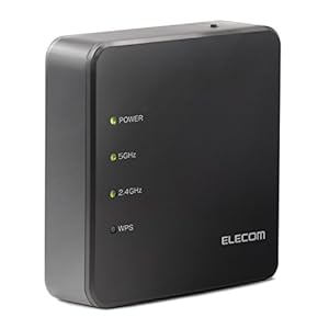 エレコム WiFi 無線LAN ルーター 11ac 867+300Mbps ビームフォーミング対応  接続推奨6台 置き場所にこまらないコンパクトサイズ WRC-1167FSA