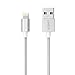 Anker 3ft Nylon Braided USB Cable with Lightning Connector [Apple MFi Certified] for iPhone 7 / 7 Plus / 6s / 6s Plus / 6 / 6 Plus, iPad Pro Air 2 and More (Silver)