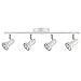 Globe Electric 59325 Melo 4-Light Track Lighting, Glossy White Finish, Bulbs Included