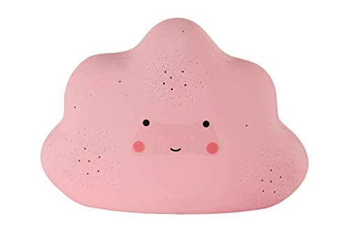 Kids Night Light, Cloud Design, Ceramic - Pink