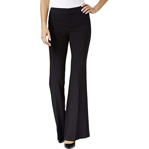 INC Womens Regular Fit Flare Leg Dress Pants Black 2