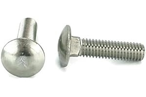 Chenango Supply Stainless 3/8-16 x 1-1/2inches Carriage Bolt (1inches to 5inches Lengths Available in Listing), 18-8 Stainless Steel,25 Pieces (3/8-16x1-1/2inches(25pcs))