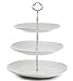Klikel 3 Tiered Serving Stand - Serving Tray For Parties - Square Platter For Cupcakes Fruits Dessert or Tea - Cake Pop Stand And Buffet Server