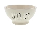 Rae Dunn Cereal/Ice Cream/ Soups LET'S EAT etched in large black letters