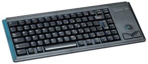 Cherry Electronics G84-4420LPBEU-2 Cherry Electronics, G84-4420, Keyboard, 15In Ultra Slim, 83 Key, International Layout, Black, Track Ball, Tampoprinted Keycaps, 2 Ps/2