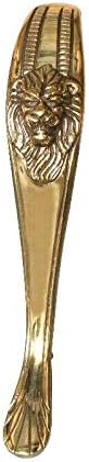 Infinity Decor Vintage Lion Pull 10" 250mm Aged Brass Cabinet Wardrobe Door Handle - Image 3