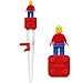 Haon brick figure chopstick for toddler kid children (non-toxic material used product) / lego brick compatible (right hand) (red)