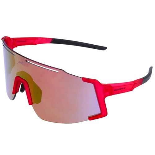 Gamswild WS5844 Fahrradbrille rot - Sonnenbrille - schnelle Rennradbrille - bruchsichere Polycarbonatgläser - 100% Schutz vor UV Strahlen - dank UV400 – 28g