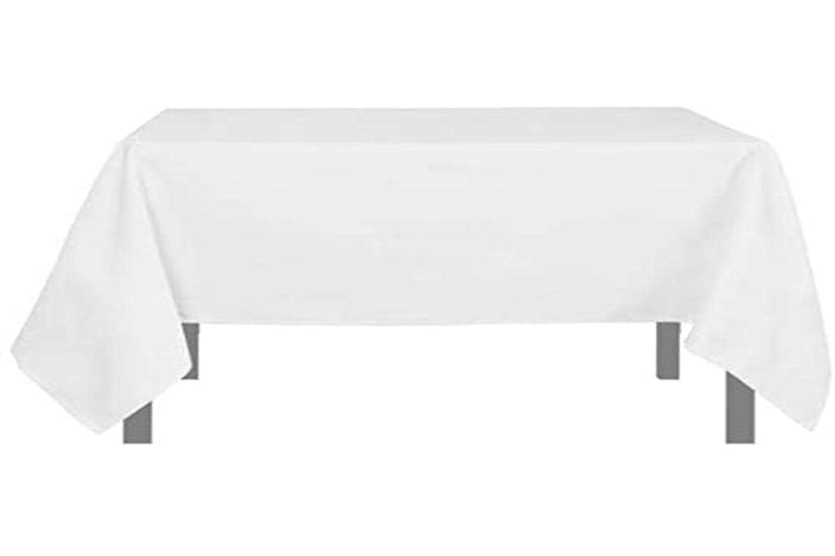 Soleil d'ocre Alix Tablecloth, Polyester, White, 140 x 140 cm