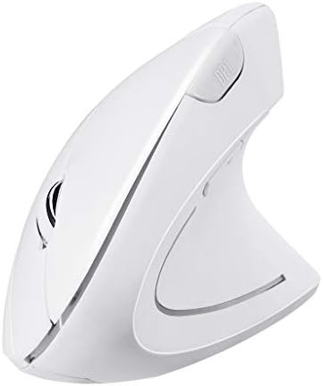 Alimao 1600DPI Optical Silent Mice,Bluetooth Vertical Mouse - Wireless Optical Ergonomic Mouse w/Adjustable Sensitivity (125x81x71mm, White)