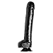 Master Series The 16.25 Inch Colossus Dildo with Suction Cup Base, Extra Large Lifelike and Realistic Thick Toy for Women, Men, and Adult Couples, Made with Flexible and Firm PVC Material, Black