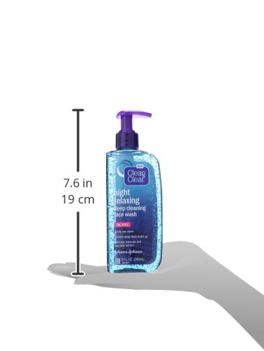 Clean & Clear Night Relaxing Deep Cleaning Face Wash, Oil-Free, 8 Fl. Oz(pack of 6)