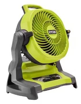 Ryobi ONE+ 18V Cordless Misting Fan | 7-1/2 in. Portable Cooling Fan (Tool Only, PCL851B)
