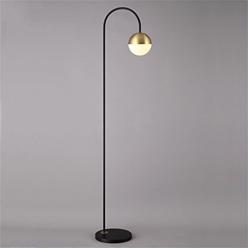 PIGE Scandinavian design LED creative bedroom living room lamp bedside study minimalist modern floor lamp personality ( Color : Black )