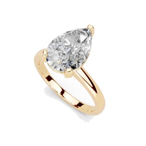 2 Carat IGI Lab Grown Diamond Pear Solitaire Engagement Ring at Amazon