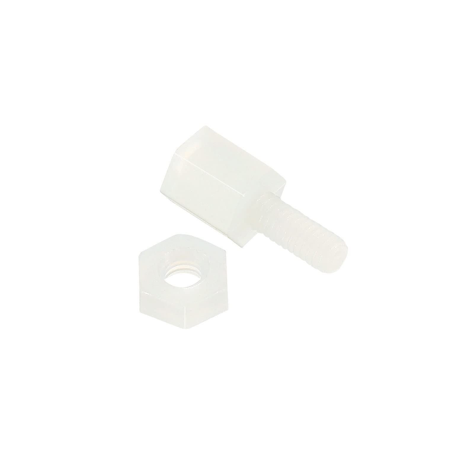 PATIKIL M2.5 Standoff Screws 40 Pack Nylon Hex PCB Standoffs Nuts for Motherboards, Computer Cases, Circuit Boards, Electronics, (5mm+6mm, White)
