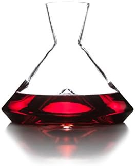 Sempli Monti Wine Decanter - Elegant Hand Blown Decanter with Built-in Glass Aerator, Large Wine Carafe, Lead-Free Crystal, Ultra Clear, Wine Gifts & Wine Accessories - 50.75 oz