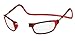 Clic Magnetic Reading Glasses for Men or Women, Computer Readers, Original (S-M, Red, 2.50 Magnification)