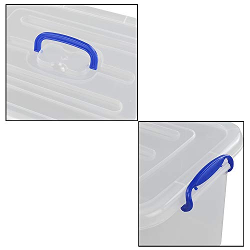 Vababa 4Pack 12 L Clear Plastic Latch Storage Boxes with Lids Pricepulse