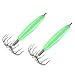 FLAMEER 4pcs Shrimp Prawn Fishing Lures Squid Jigs Hooks Freshwater Saltwater Bait