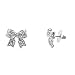 Lux Accessories Pave Crystal Simple Delecate Bow Stud Earrings Women's Kids & Girls
