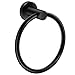 MARMOLUX ACC Black Towel Ring Hand Towel Holder Circle Round Towel Hanger Space Saver Bathroom Hardware Stainless Steel Heavy Duty Wall Mount BathTowel Rack, Rubber Matte Black