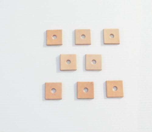 Vegetable Tanned Leather Squares Bird Parrot Toy Parts Crafts 3/8" Hole