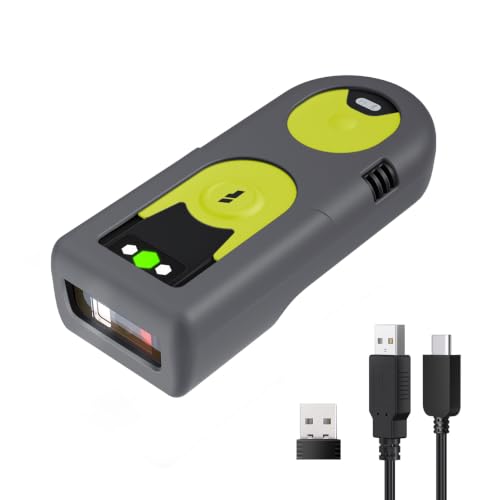 Inateck BCST-42 2D/1D Bluetooth Barcode Reader with USB Adapter 2.4Ghz Scanner On-Screen Code Scanner Portable and with Exclusive Shortcuts