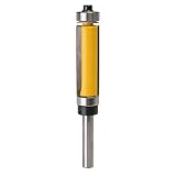 Yakamoz Flush Trim Pattern Router Bit 1/4'' Shank Panel Top & Bottom Bearing Woodworking Cutter