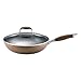 Anolon Advanced Hard Anodized Nonstick Wok/Stir Fry Pan/Wok Pan with Lid - 12 Inch, Bronze