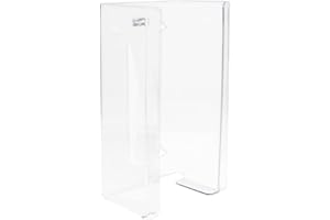 TrippNT 51234 Plastic Wall Mountable Tissue Box Holder, 9-5/8" Width x 5-1/4" Height x 3-7/8" Depth, Medium, Clear
