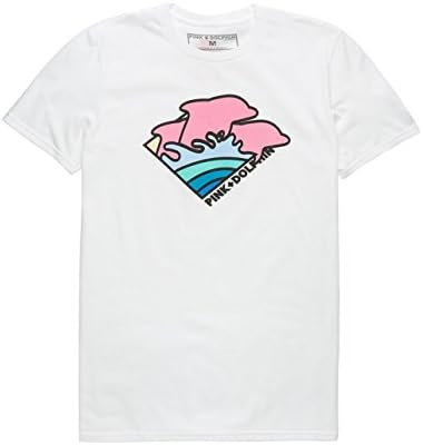 Pink Dolphin Pod Crest T-Shirt, White, Medium