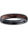 Womens Black Ceramic Dome Wedding Band Ring with Real Koa Wood Inlay 4mm, Comfort Fit