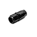 X AUTOHAUX 4pcs Black Aluminum Alloy 6AN Straight Swivel Car Fuel Oil Hose End Fitting
