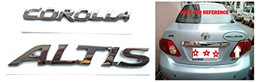 KarGide Car Symbol Badge Emblem Monogram Logo Decals Wraps Sticker 3D for Corolla ALTIS VVT-I J Model 2 PC Corolla & ALTIS Logo.