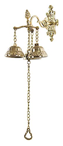 Antique Style Shopkeepers Triple Bell ~ Brass Store Doorbell