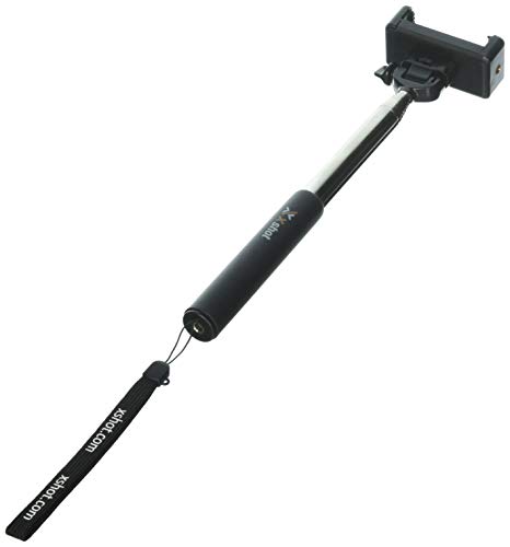 UFCIT(TM) Extendable Self Portrait Selfie Handheld Stick Monopod with Smartphone Adjustable Holder for iPhone, Samsung and other smartphones (black)