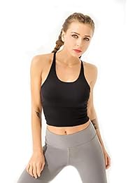 Redqenting Sujetador deportivo para mujer, soporte mediano, sostén de yoga, sujetador acolchado, sujetador de entrenamiento para correr