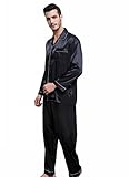 Mens Silk Satin Pajamas Set Sleepwear Loungewear S~4XL Plus__Gifts