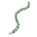 Belacqua Natural Green Jade Bead Bracelet in 14K Yellow Gold, Round 8mm, Length - 7.5 Inches, Fishhook Clasp, Jewelry for Women, Gift Box Included