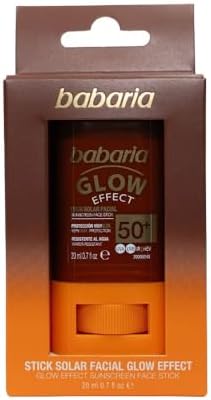Glow Effect Stick Solar Facial SPF50+ 20 ml – Efecto Luminoso con Monoï de Tahití, Niacinamida y Manteca de Karité - Resistente al Agua