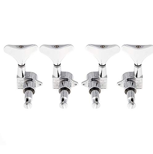 4 Chrome Sealed Tuning Pegs Tuners Machine Heads for Bass Guitar 2L+2R