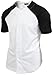 Hat and Beyond Mens Baseball Jersey Button Down T Shirts Hipster Plain Hip Hop 1UPA02