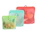 Gshine Reusable Silicone Food Storage Bags | Clear Silicone Bag for Lunch, Sous Vide Cooking with Airtight Seal | Large Sandwich/Snack Size Silicone Baggies (Silicon Food Bag - 3 Pcs)